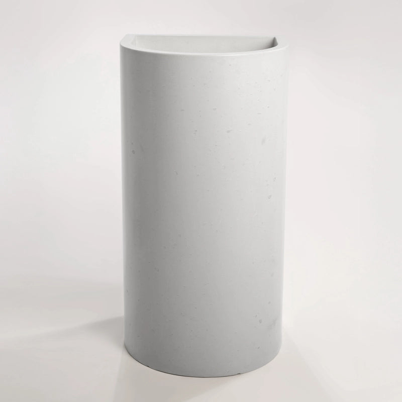 Concrete polished full height pedestal half moon whitehaven basin