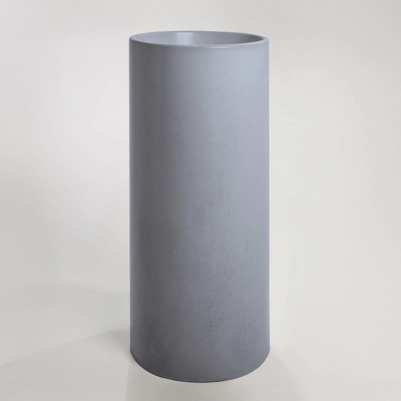 Concrete polished full height pedestal round cradle mountain basin