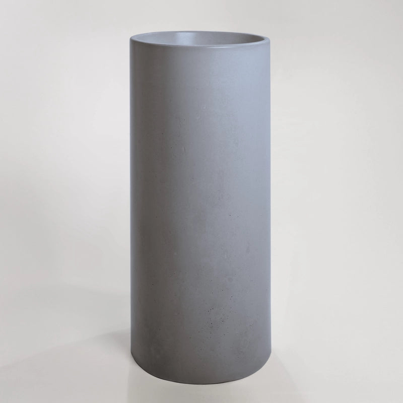 Concrete polished full height pedestal round jimbour basin