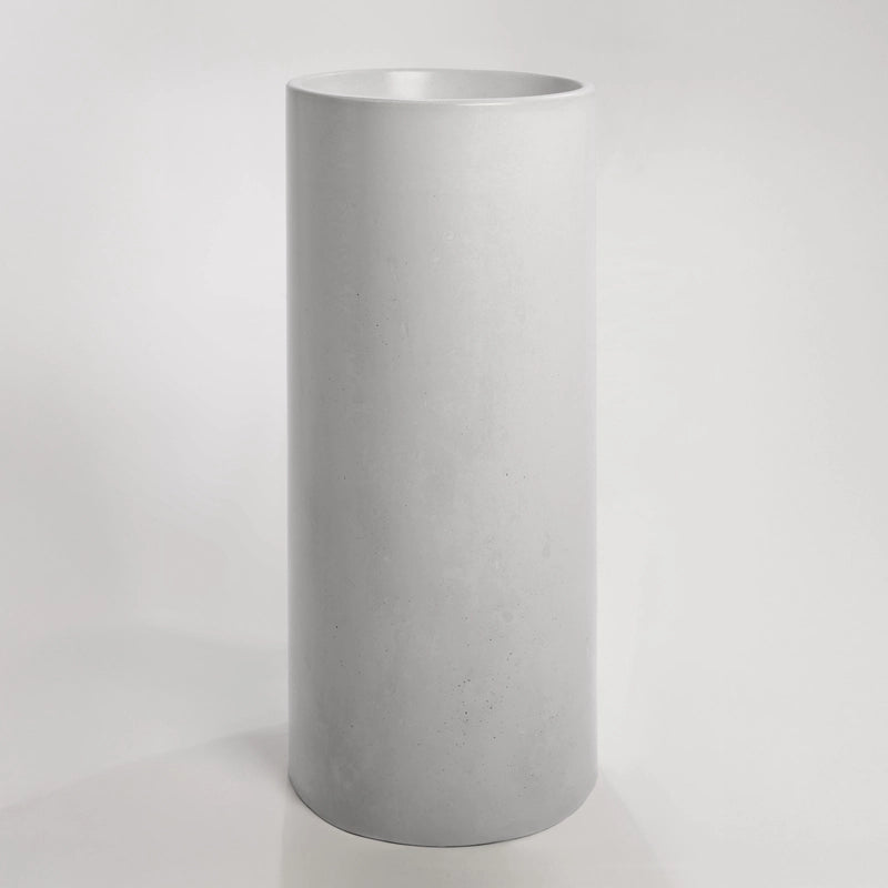 Concrete polished full height pedestal round whitehaven basin