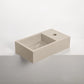 Concrete polished rectangular powder basin barren