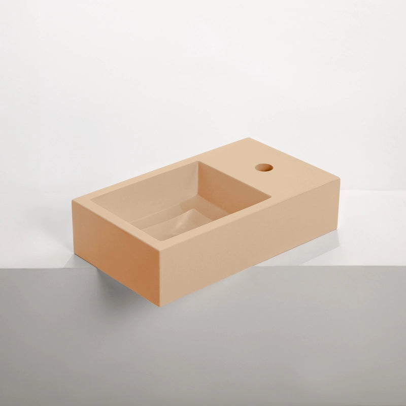 Concrete polished rectangular powder basin fraser