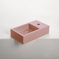 Concrete polished rectangular powder basin hart