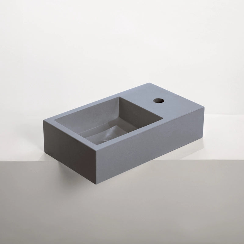 Concrete polished rectangular powder basin jimbour