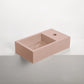 Concrete polished rectangular powder basin oberon