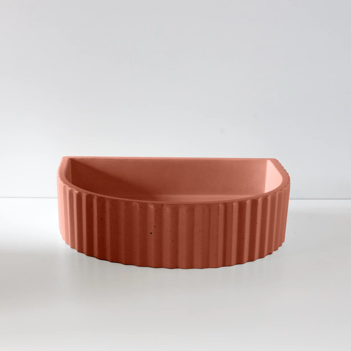 Concrete Half Moon Ribbed Basin